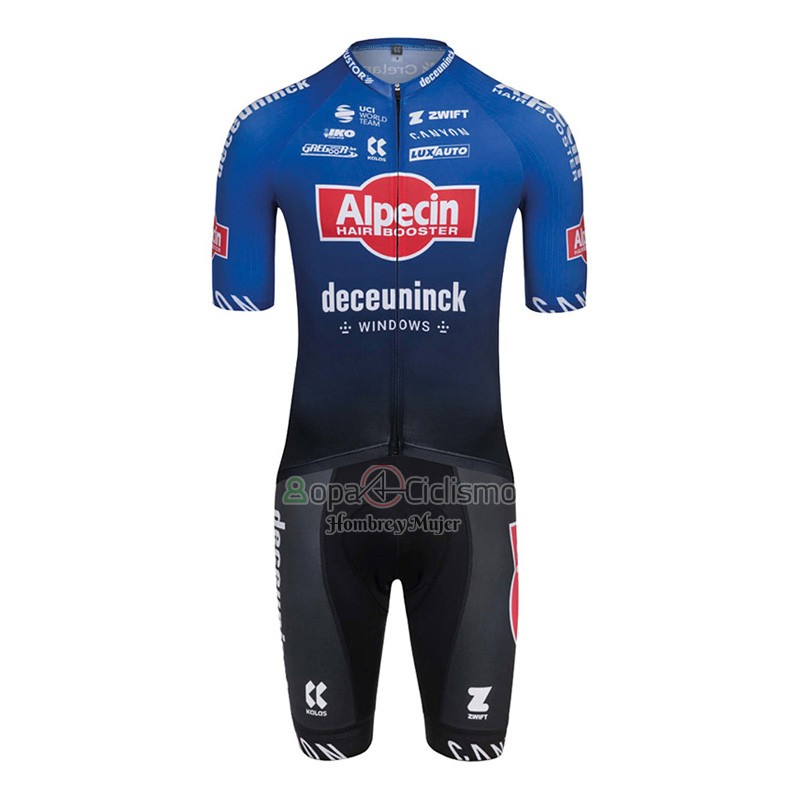 Alpecin-deceuninck Ropa Ciclismo Culotte Corto 2023 Mangas Cortas Azul